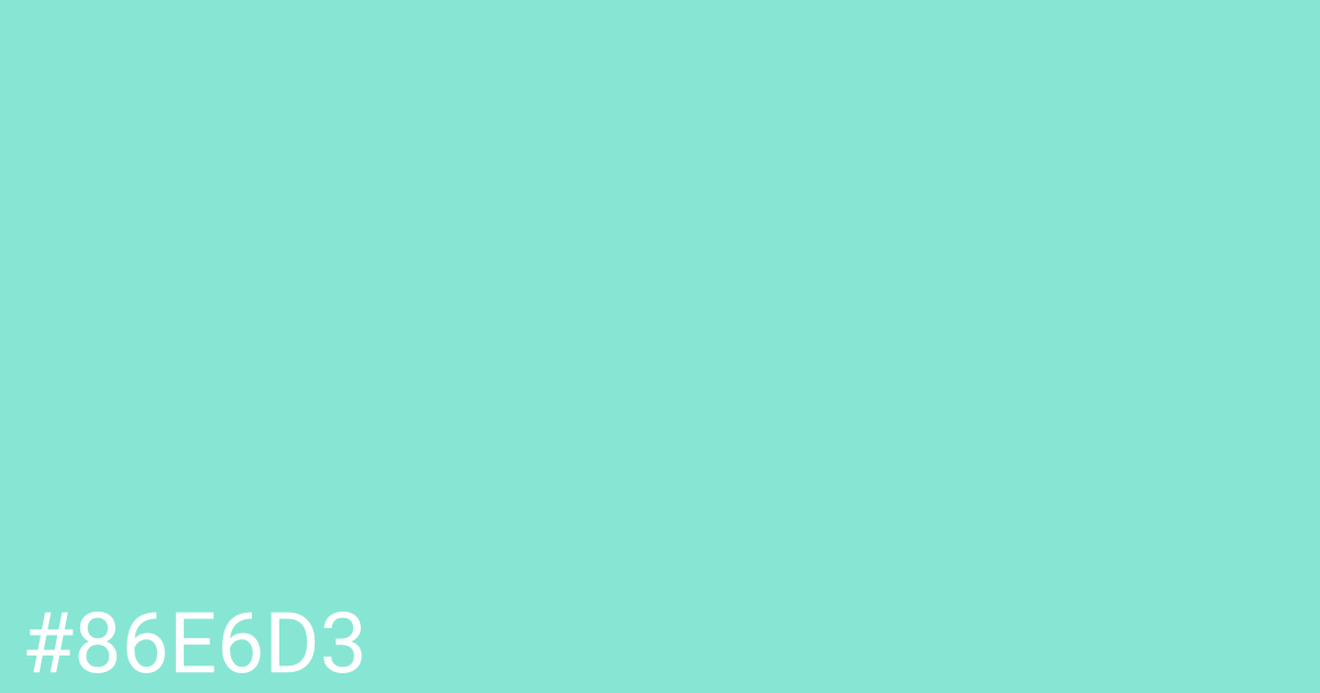 Hex color #86e6d3 graphic