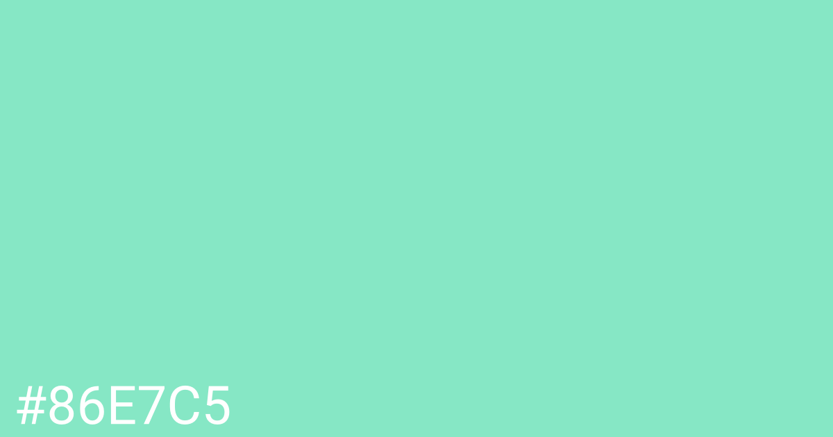 Hex color #86e7c5 graphic