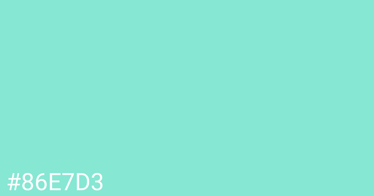 Hex color #86e7d3 graphic