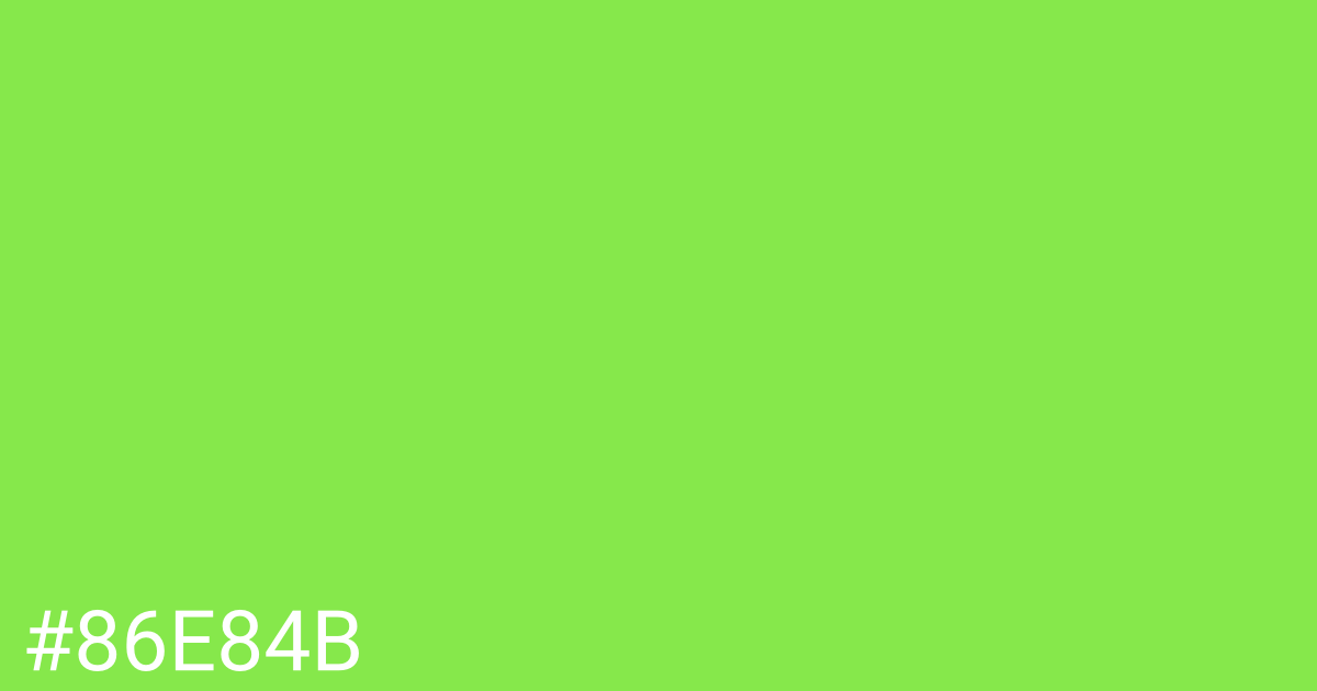 Hex color #86e84b graphic