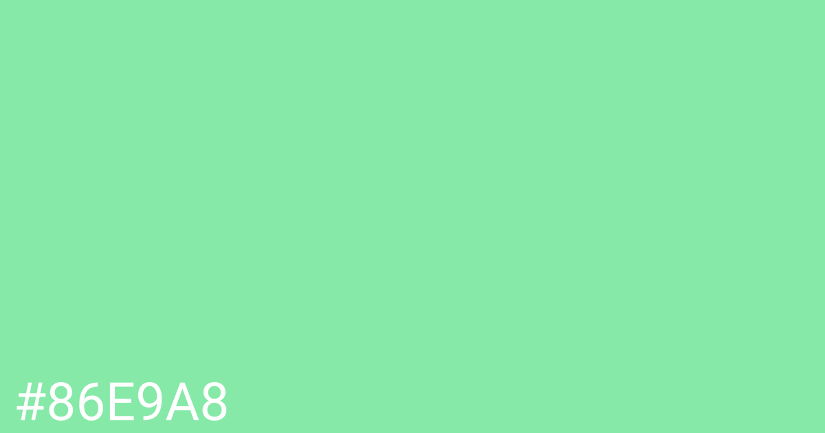 Hex color #86e9a8 graphic