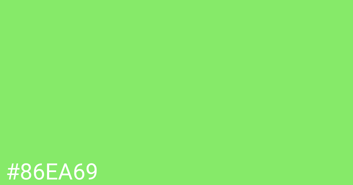 Hex color #86ea69 graphic