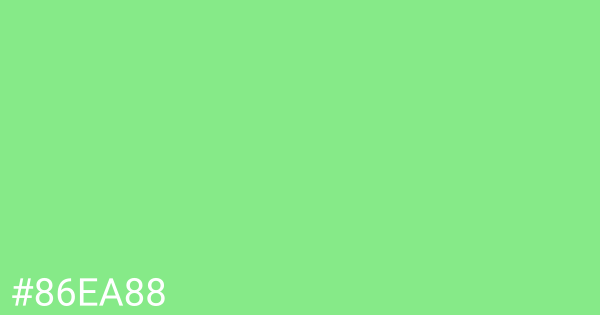 Hex color #86ea88 graphic