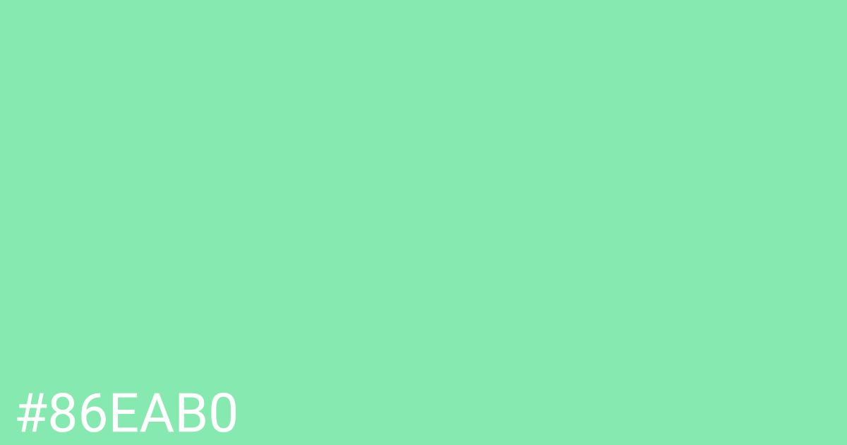 Hex color #86eab0 graphic