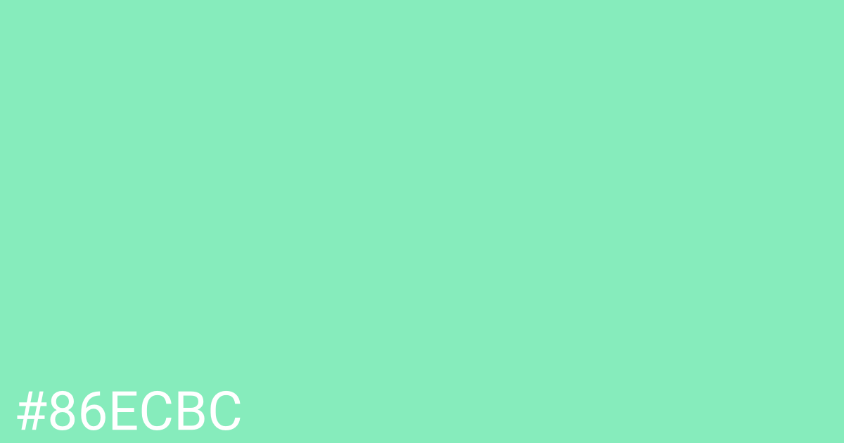 Hex color #86ecbc graphic