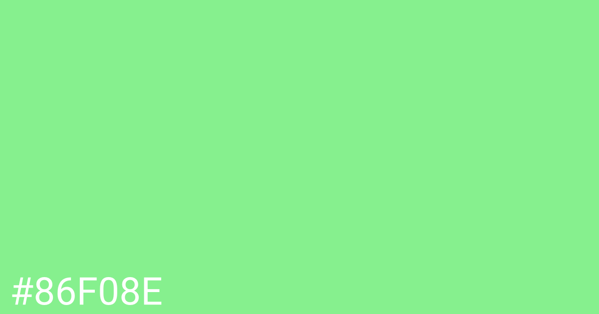 Hex color #86f08e graphic