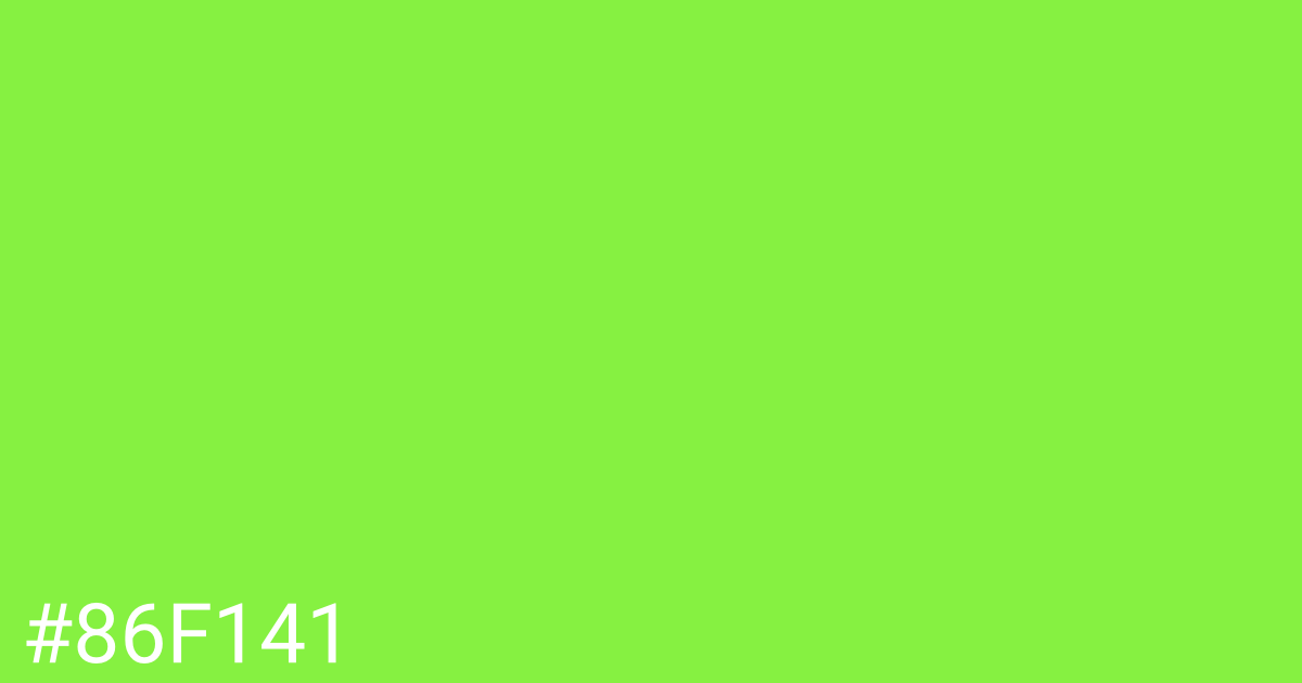 Hex color #86f141 graphic