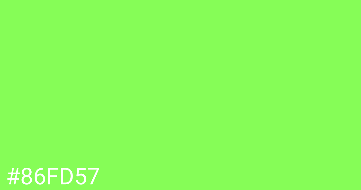 Hex color #86fd57 graphic