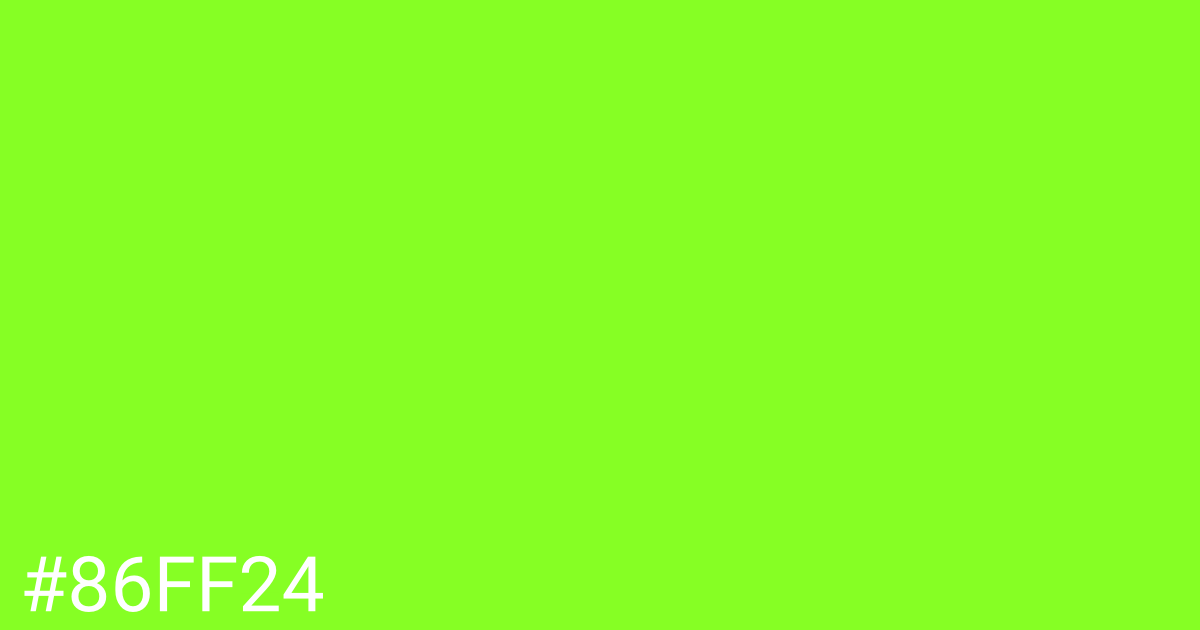 Hex color #86ff24 graphic