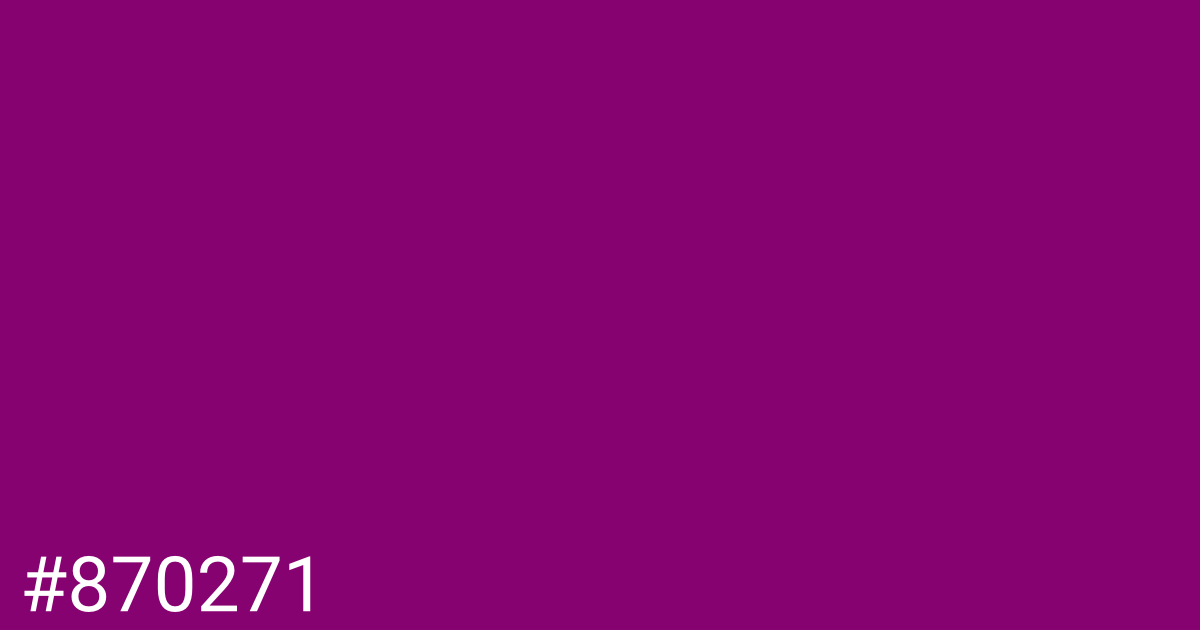 Hex color #870271 graphic