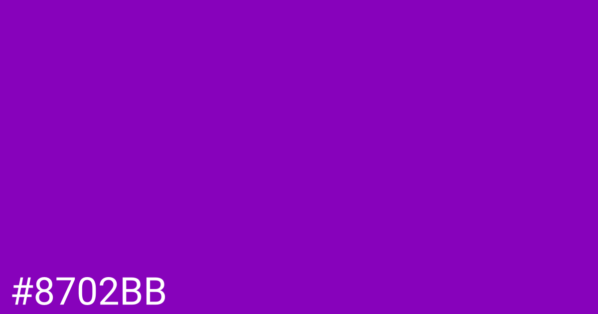 Hex color #8702bb graphic