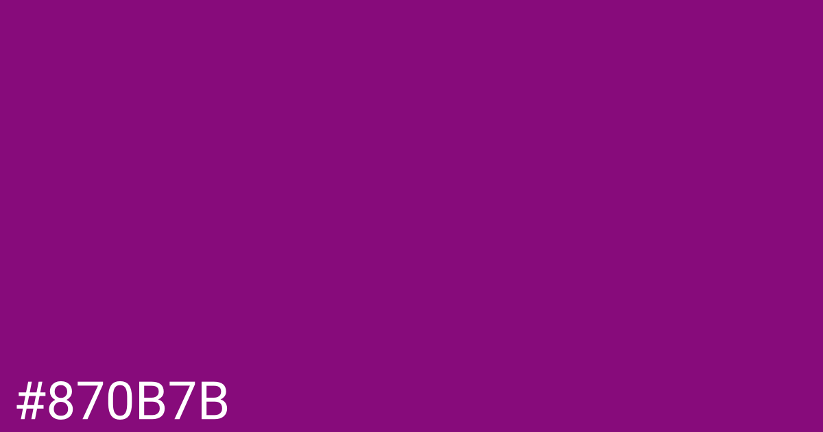 Hex color #870b7b graphic