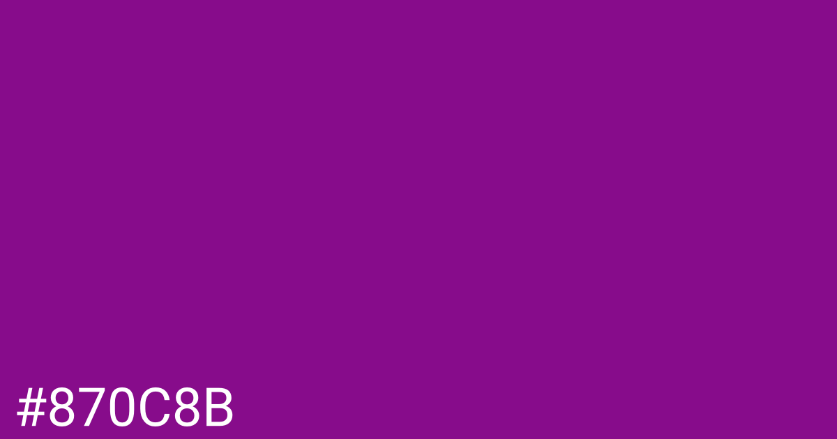 Hex color #870c8b graphic