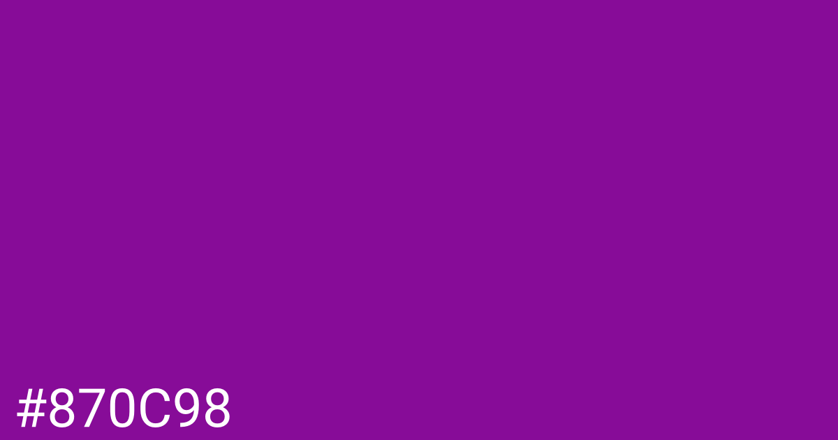 Hex color #870c98 graphic