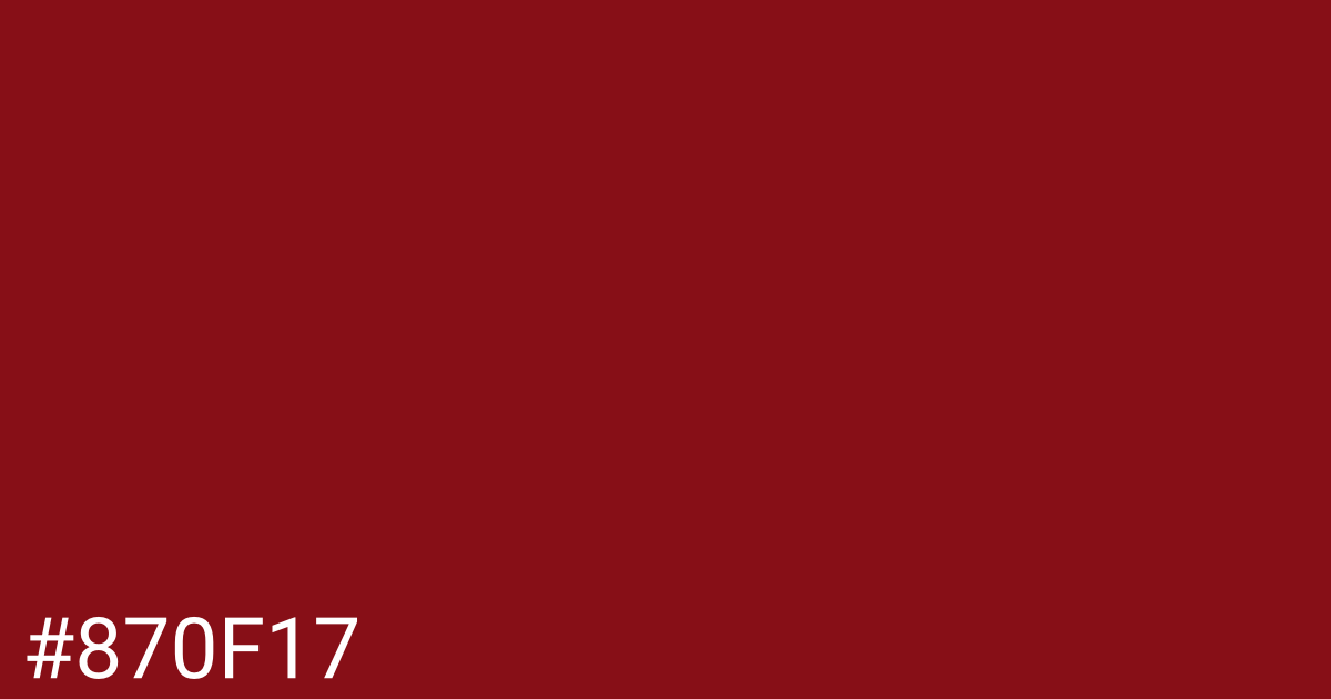 Hex color #870f17 graphic