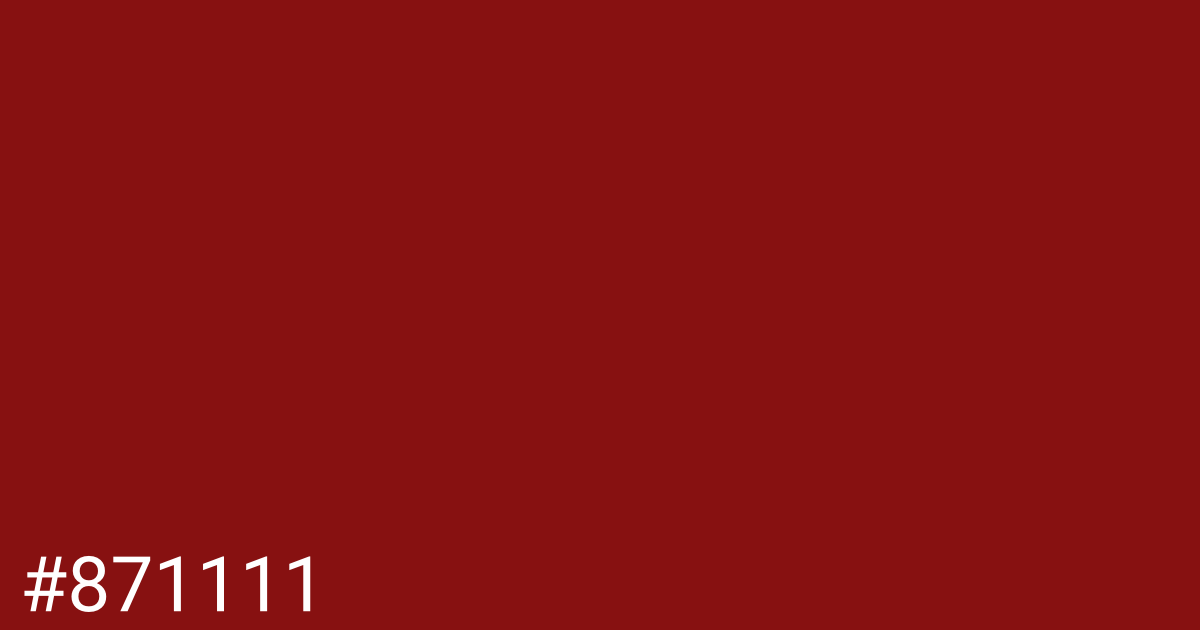 Hex color #871111 graphic