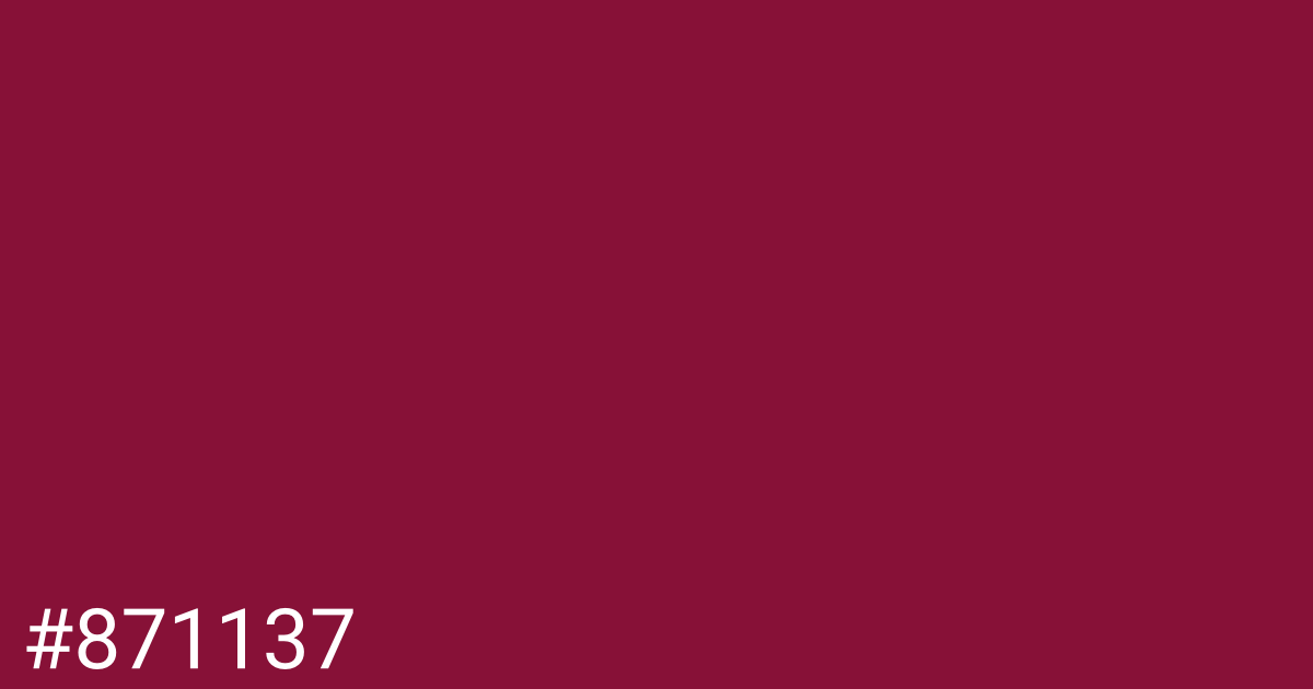Hex color #871137 graphic