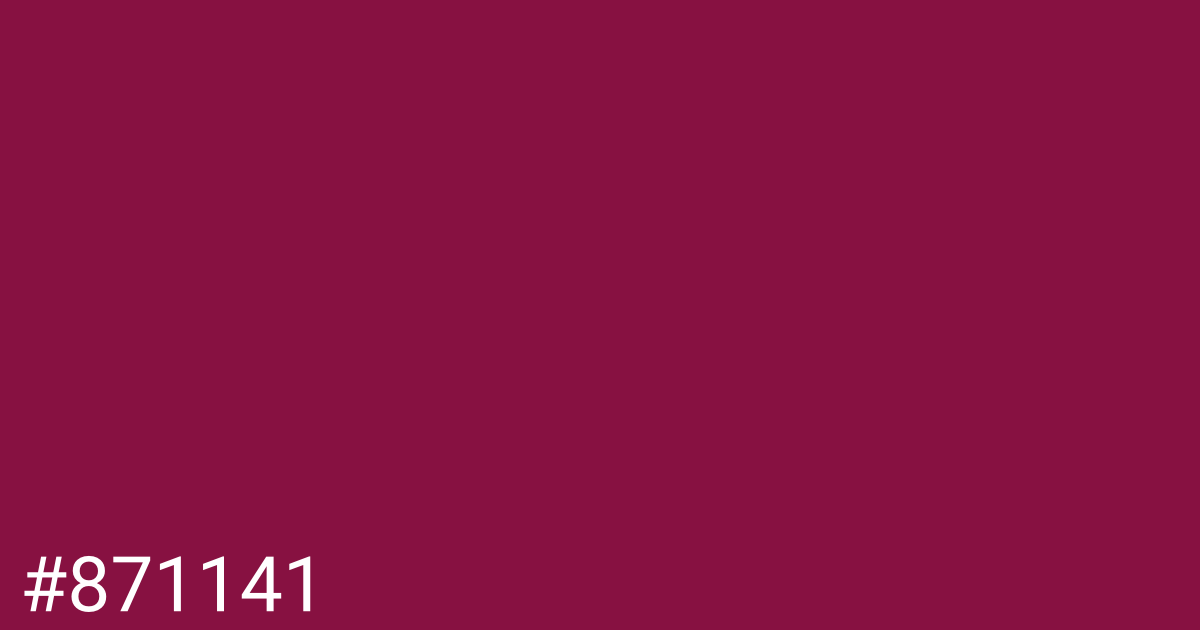 Hex color #871141 graphic