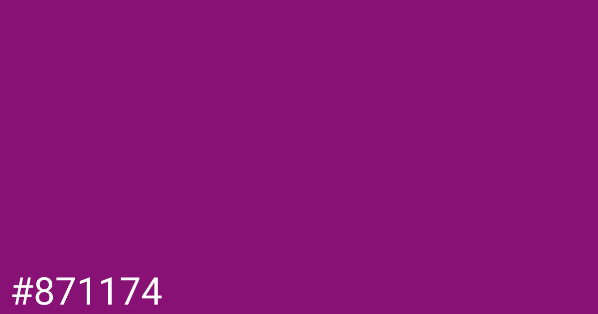 Hex color #871174 graphic