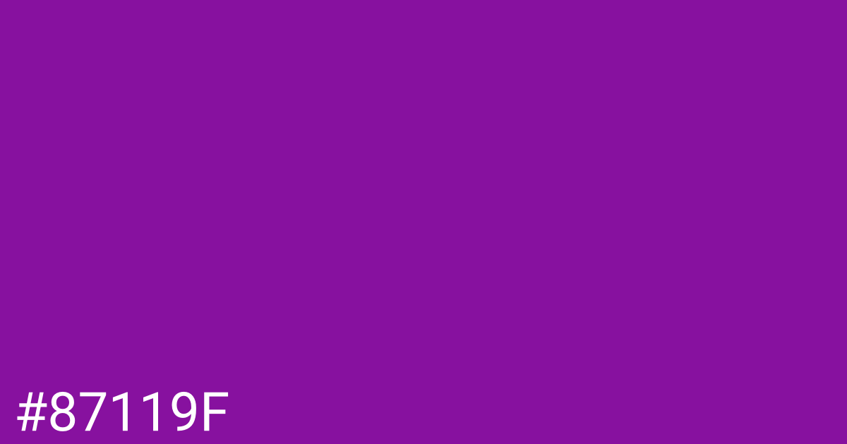 Hex color #87119f graphic