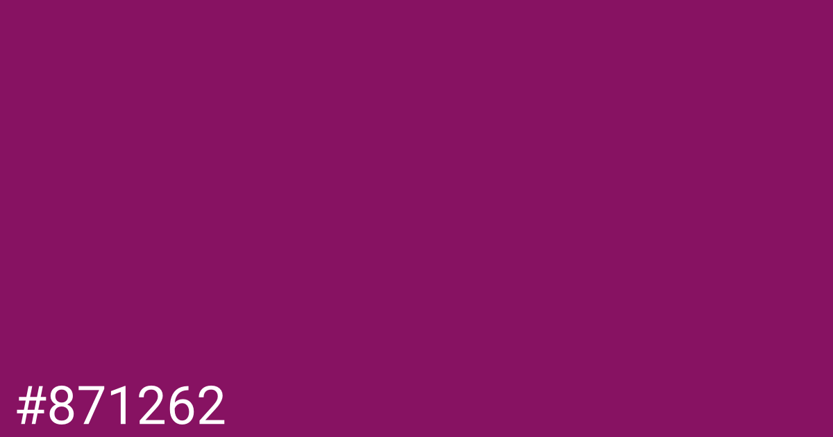 Hex color #871262 graphic