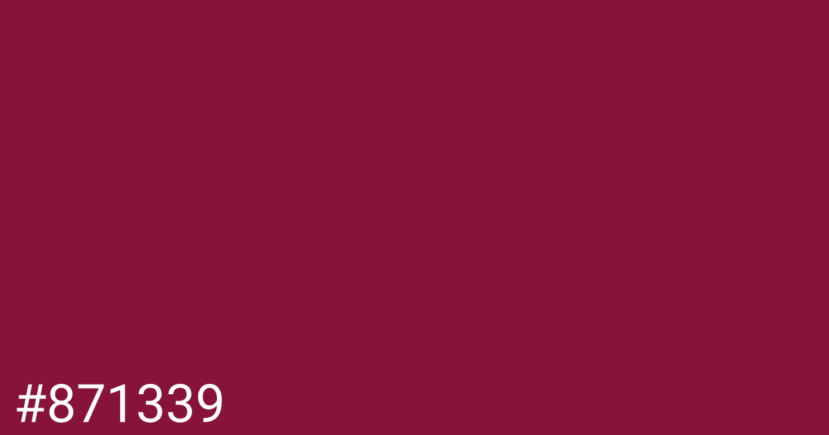 Hex color #871339 graphic