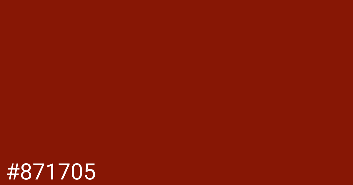 Hex color #871705 graphic