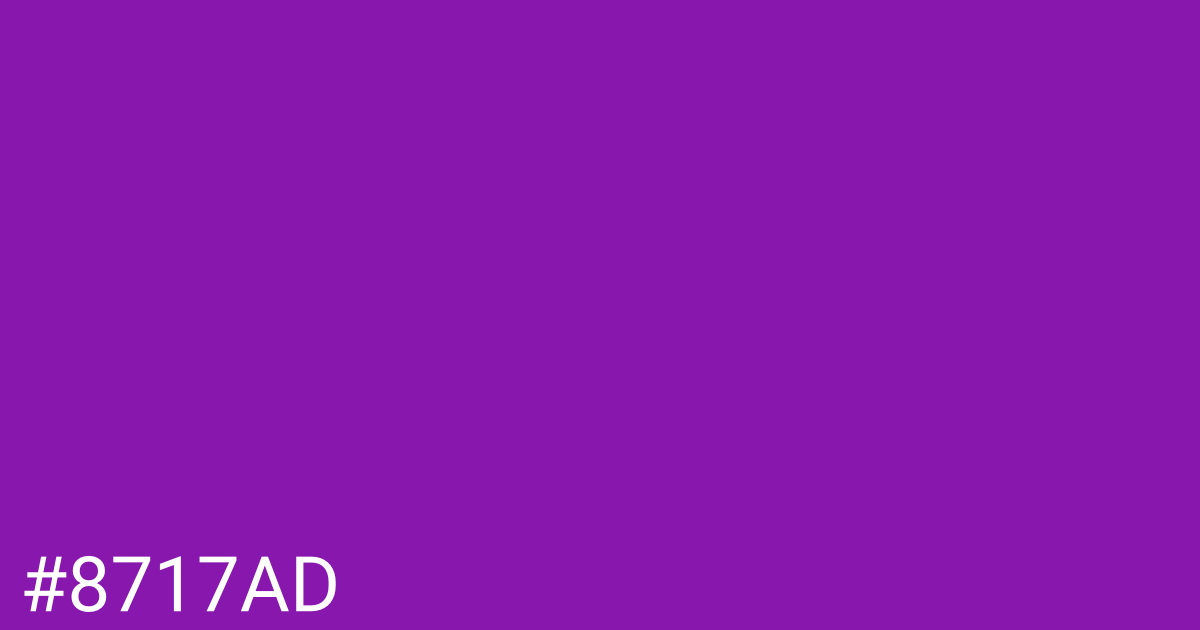 Hex color #8717ad graphic