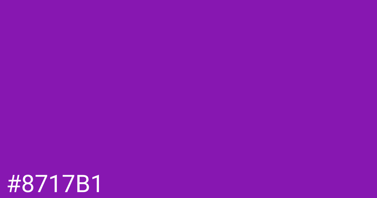 Hex color #8717b1 graphic