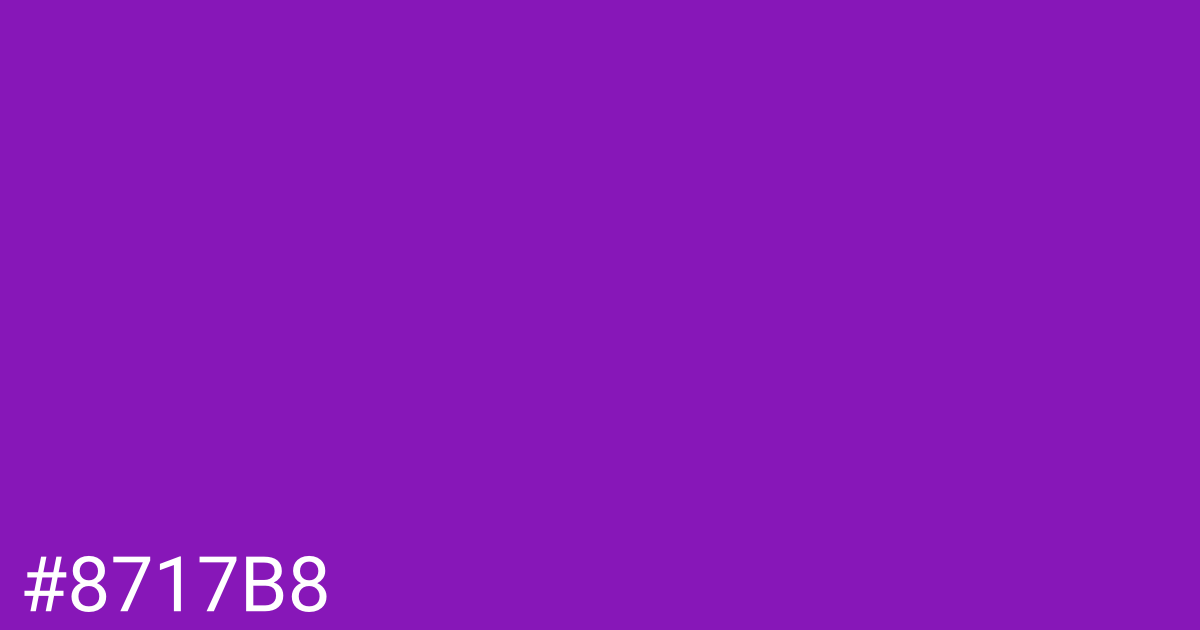 Hex color #8717b8 graphic