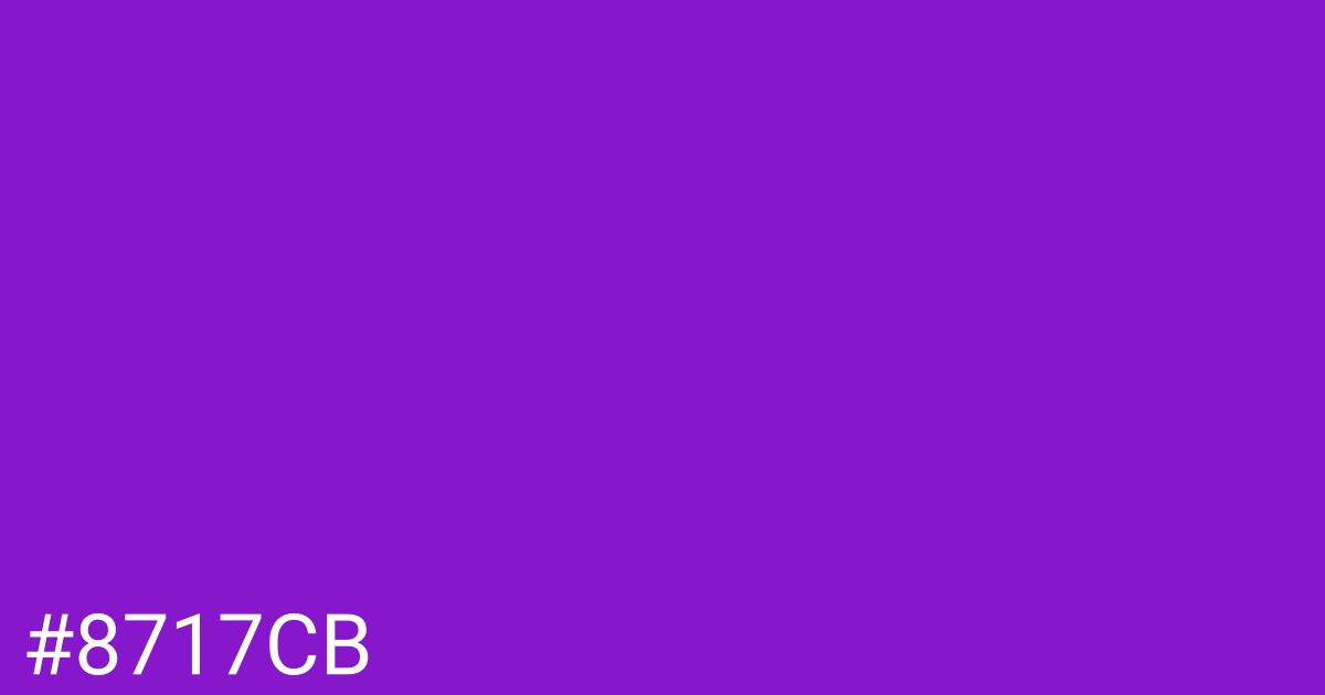 Hex color #8717cb graphic