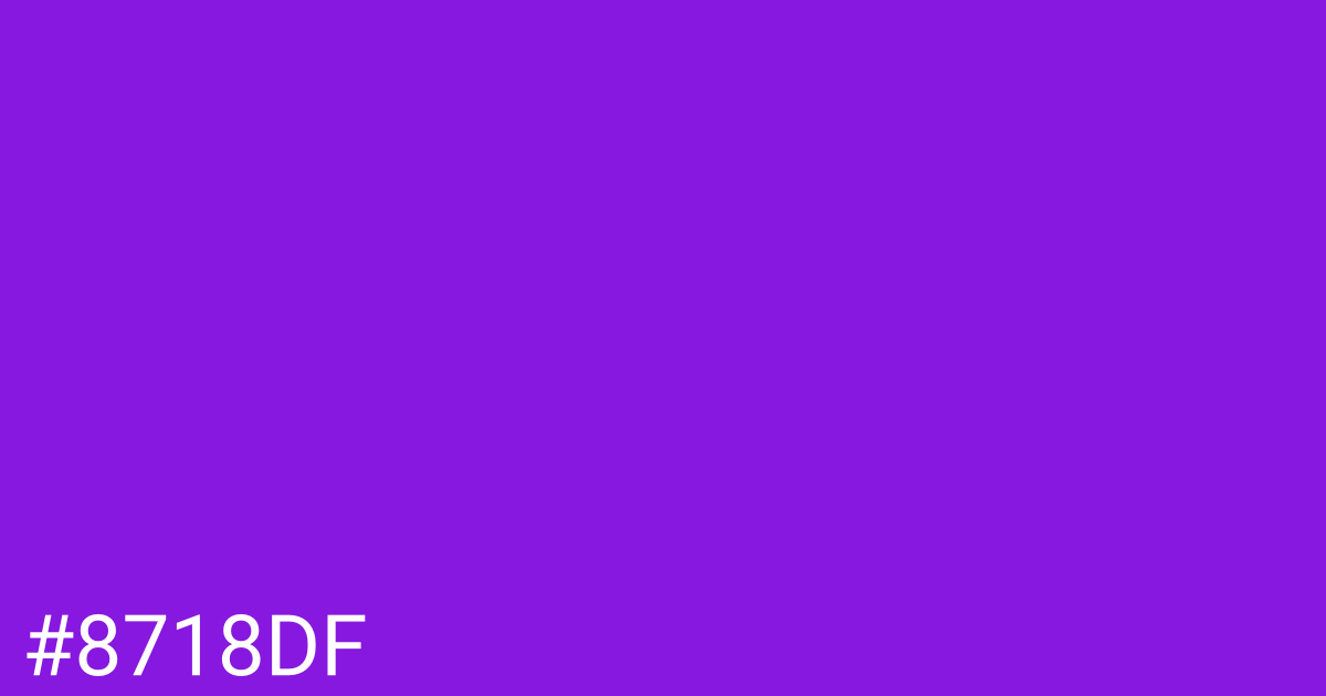 Hex color #8718df graphic