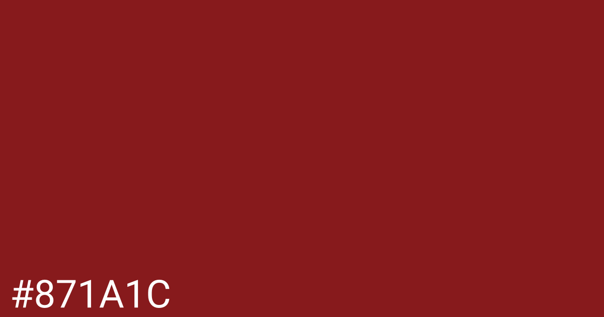 Hex color #871a1c graphic