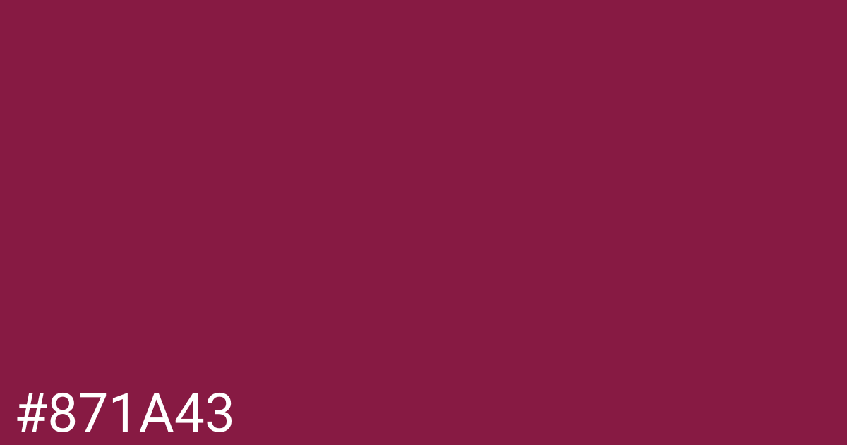 Hex color #871a43 graphic