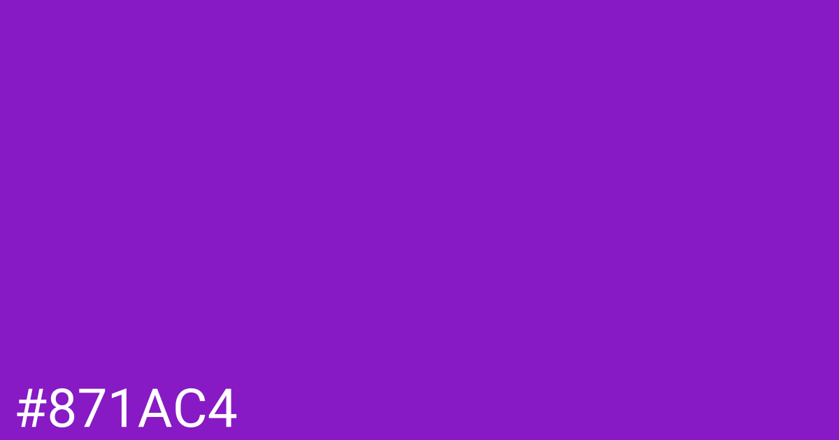 Hex color #871ac4 graphic