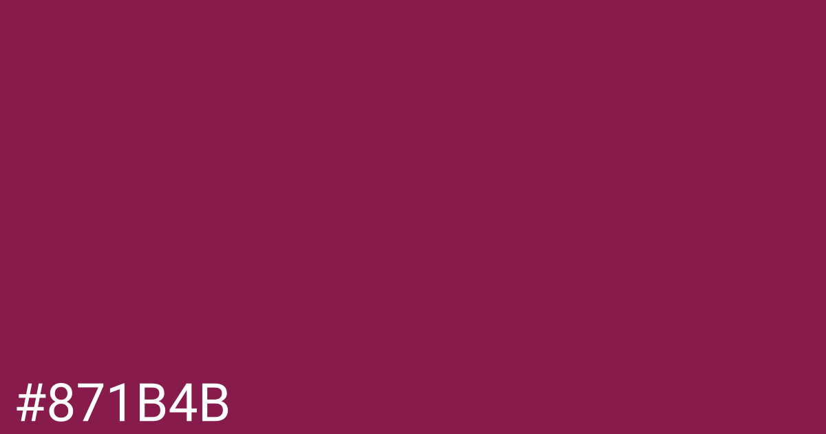 Hex color #871b4b graphic