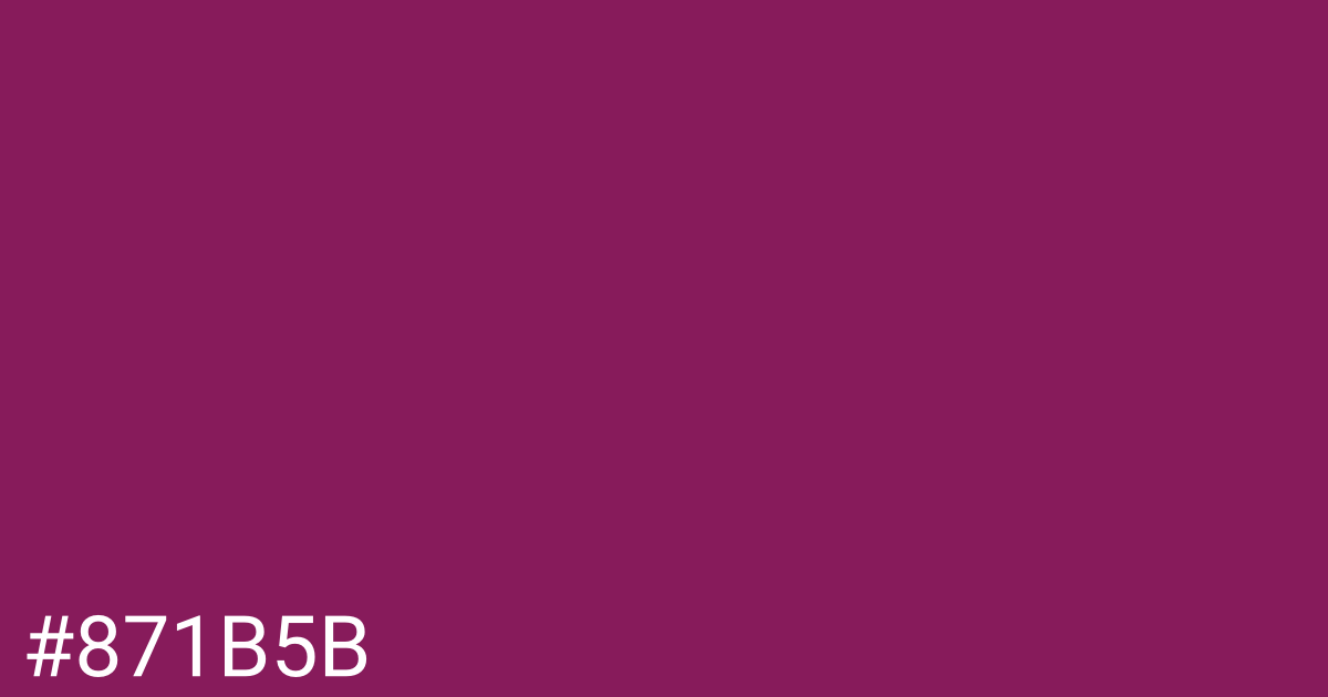 Hex color #871b5b graphic