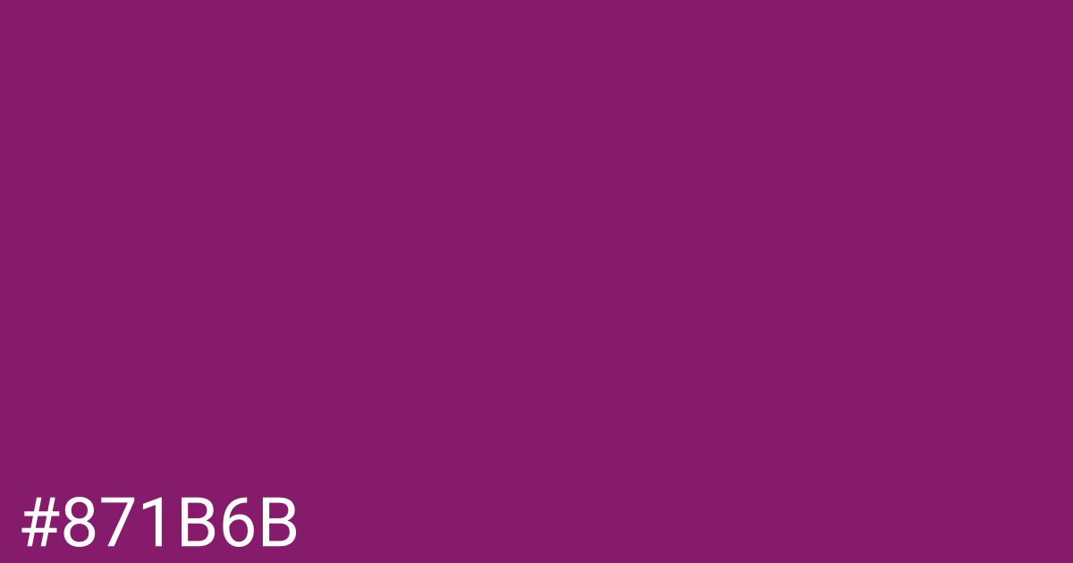 Hex color #871b6b graphic