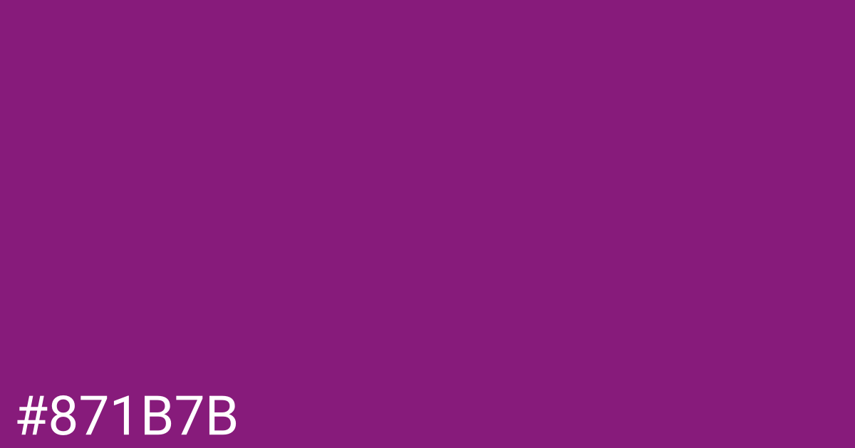 Hex color #871b7b graphic