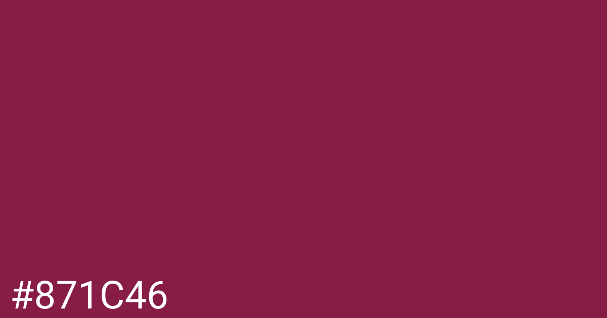 Hex color #871c46 graphic