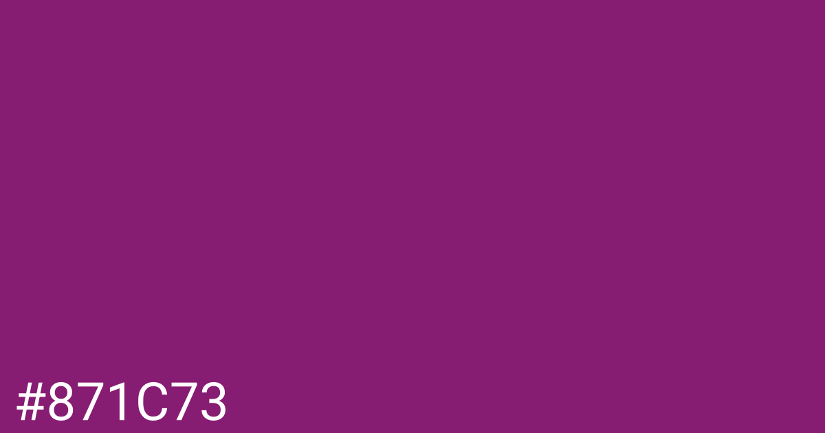 Hex color #871c73 graphic