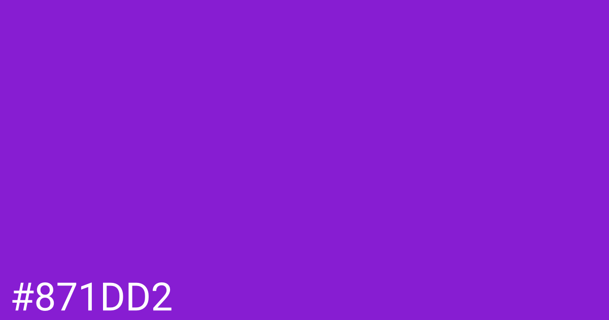 Hex color #871dd2 graphic