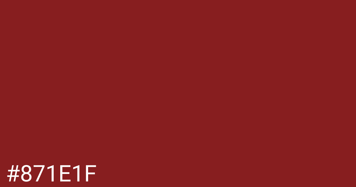 Hex color #871e1f graphic
