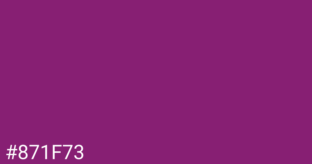 Hex color #871f73 graphic