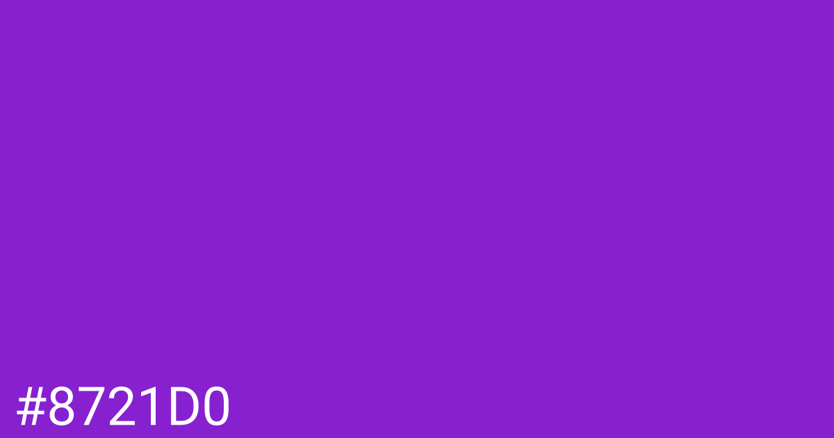 Hex color #8721d0 graphic