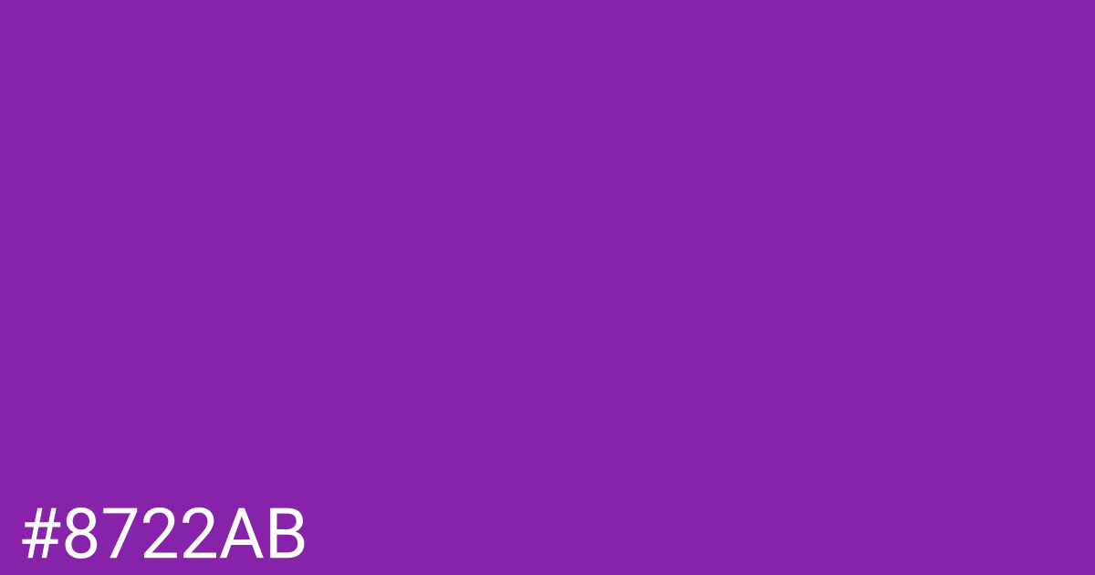 Hex color #8722ab graphic