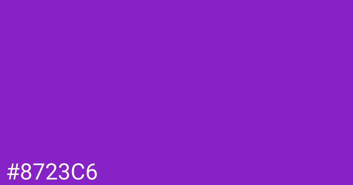 Hex color #8723c6 graphic