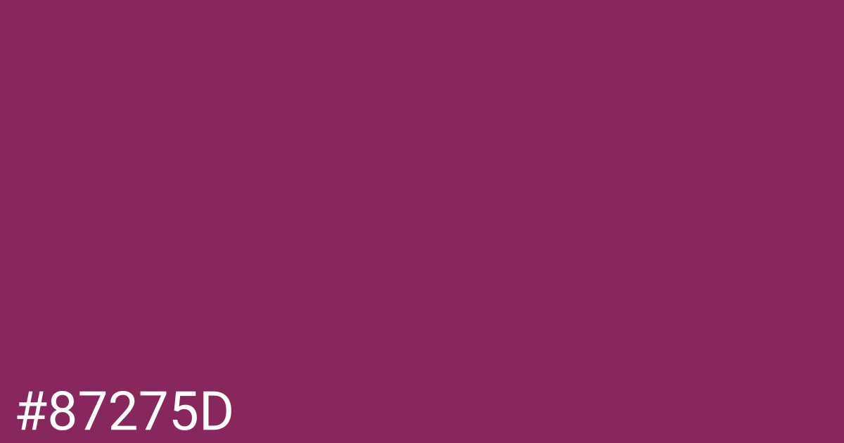 Hex color #87275d graphic