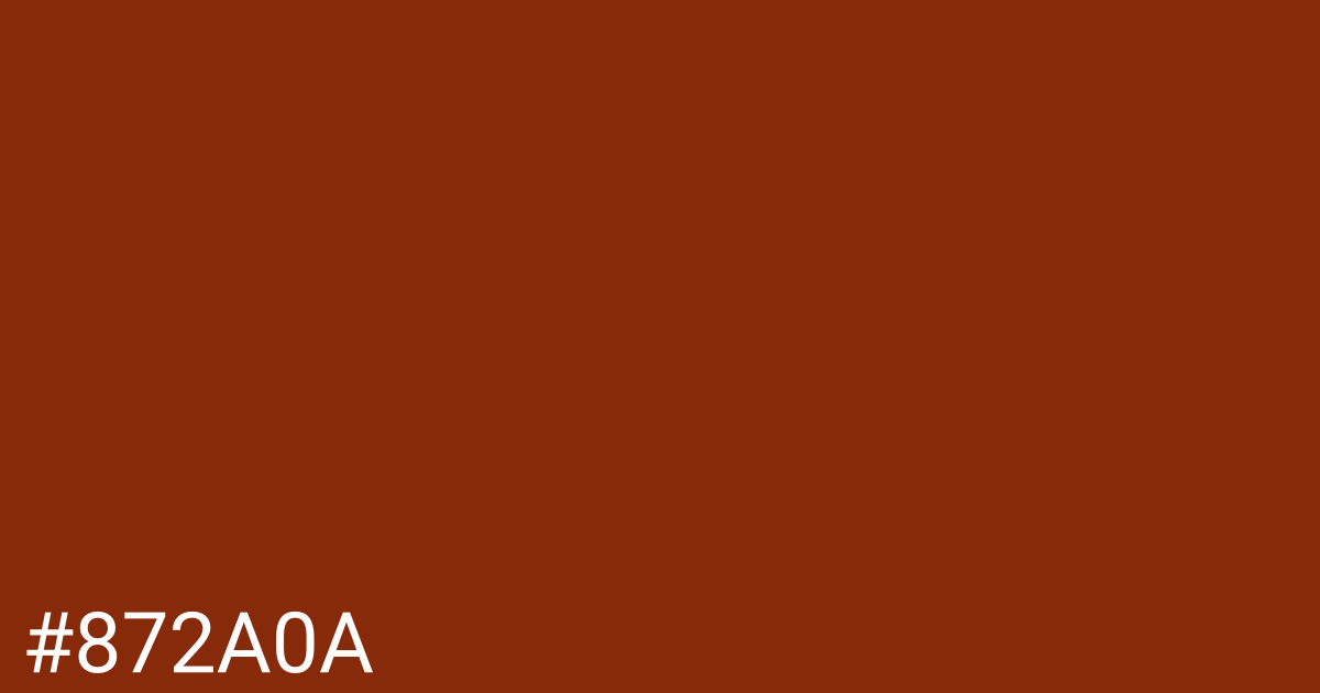 Hex color #872a0a graphic