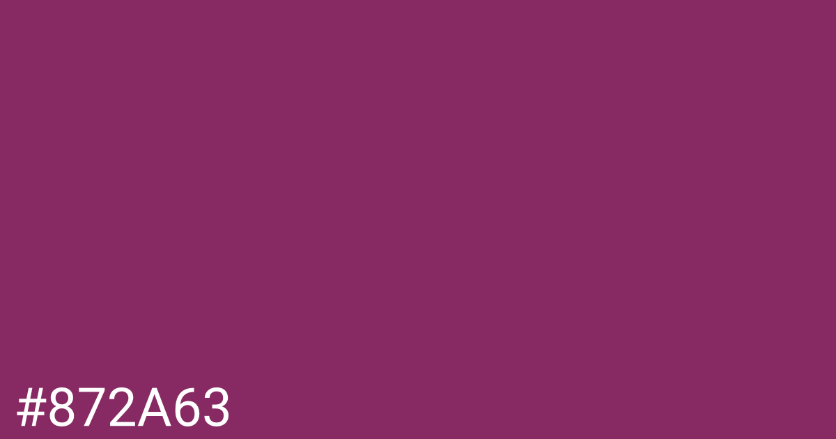 Hex color #872a63 graphic